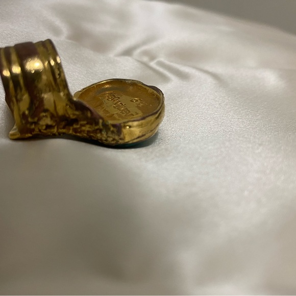 Vintage Yves Saint Laurent Arty Ovale Ring YSL Turquoise size 5 - Picture 5 of 6